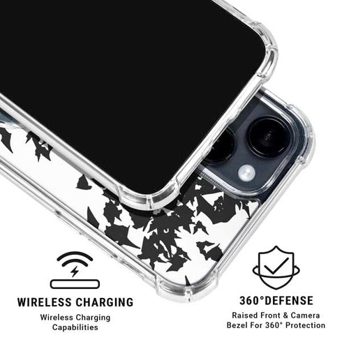 DC Comics Batman Holding batarang Art iPhone 15 Clear Case